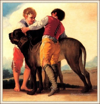  Goya Pintura Art%C3%ADstica - Niños con mastín Francisco de Goya